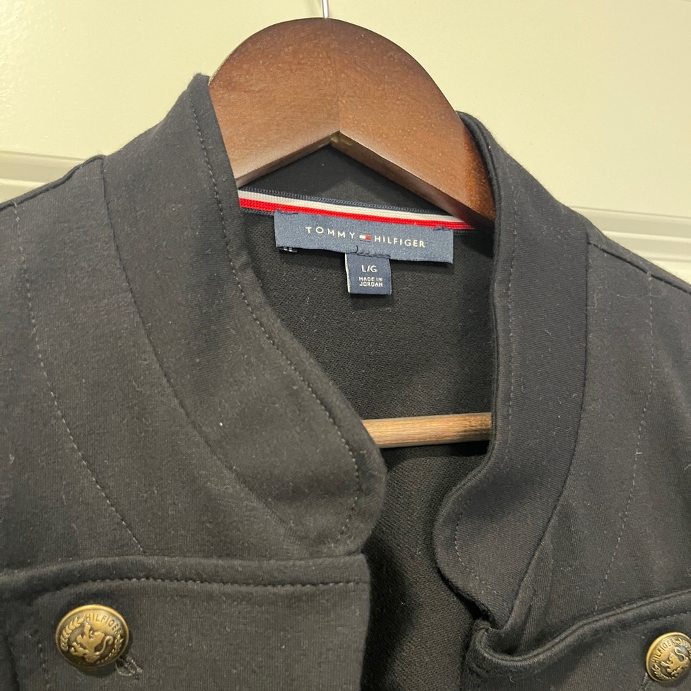 New Gorgeous Tommy Hilfiger Military Inspired Black Jacket / Coat Women’s Large - Picture 3 of 8